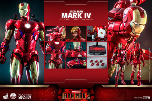 Hot Toys Iron Man Mark IV & Suit-Up Gantry - Iron Man 2 - QS020 & ACS02 - 1/4 Scale Collectible Figure Set